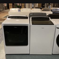‼️WHIRLPOOL CABRIO TOP LOAD WASHER AND GAS DRYER LAUNDRY SET‼️PREOWNED FULLY FUNCTIONAL🧾