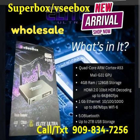 VSEEBOX ELITE ULTRA ANDROID 12 TV BOX SUPER BOX S6 Ultimate TV Solution