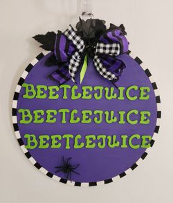 Halloween Beetlejuice door decor