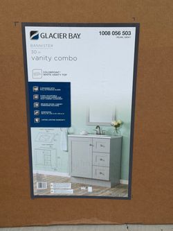 Glacier Bay Bannister 30 in. Vanity Combo Pearl Gray