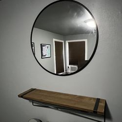 Wall Shelf And Mirror