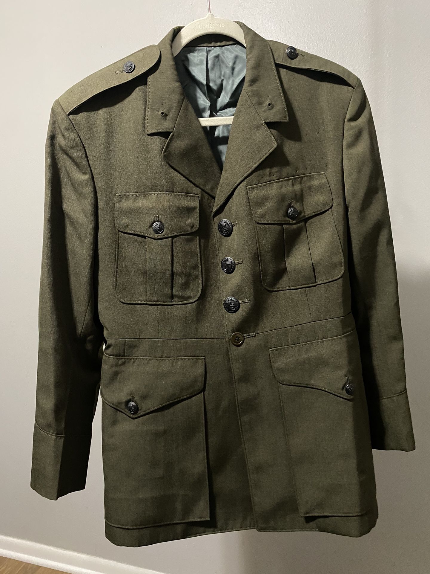 Men's Classic Military Field Jacket - Dark Green