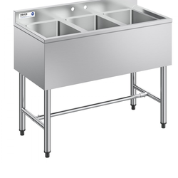 Commercial Stainless steel 3 compartment sink
