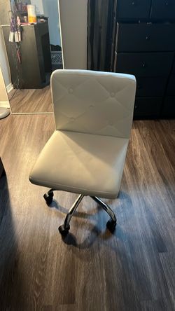 White Rolling Desk Chair