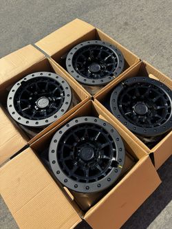 17” Black Rhino Tusk Wheels Gloss Black Finish Off-Road Rims 6x5.5 and 6x135