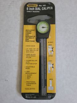 6 Inch DIAL Caliper General No. 142 Made In Switzerland