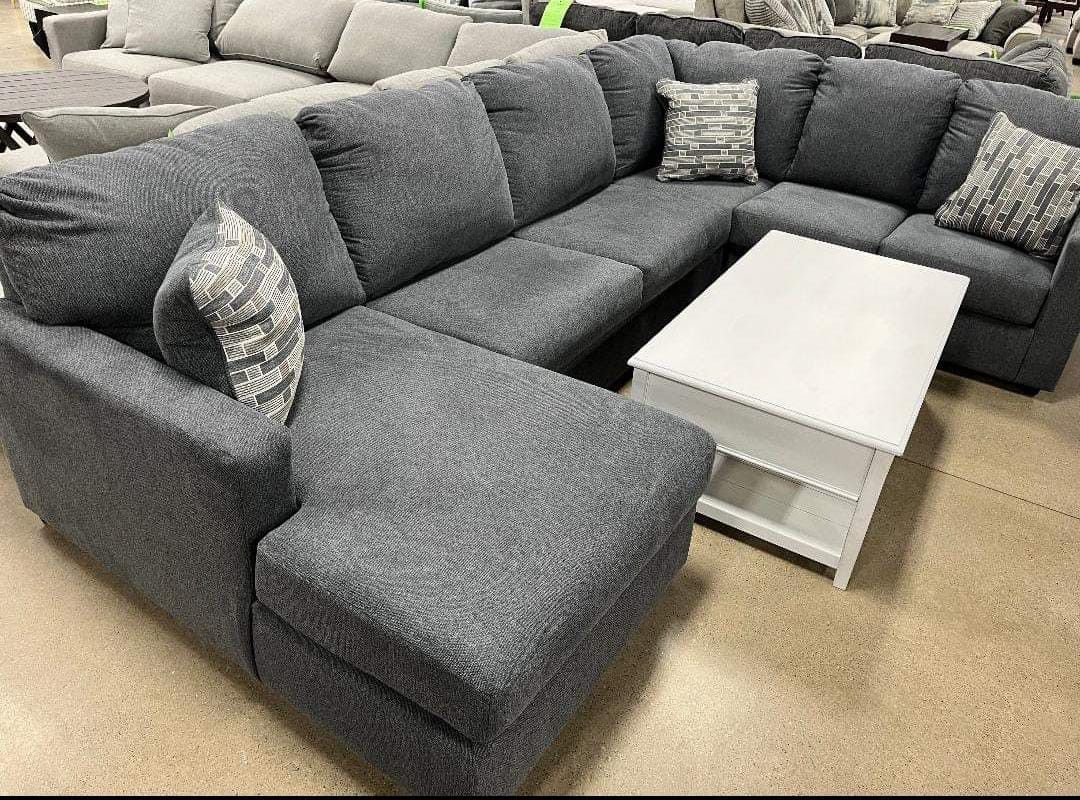 Oversized Sectional Sofa Couch Charcoal Edenfield