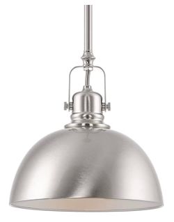 Kira Home Belle 9" Modern Industrial Mini Pendant Light for Kitchen Island Classic Dome Metal Shade, Retro Mid-century Profile Design, Premium Brushed