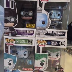 Dc Funko Pop! Batman,  Joker And MR.FREEZE