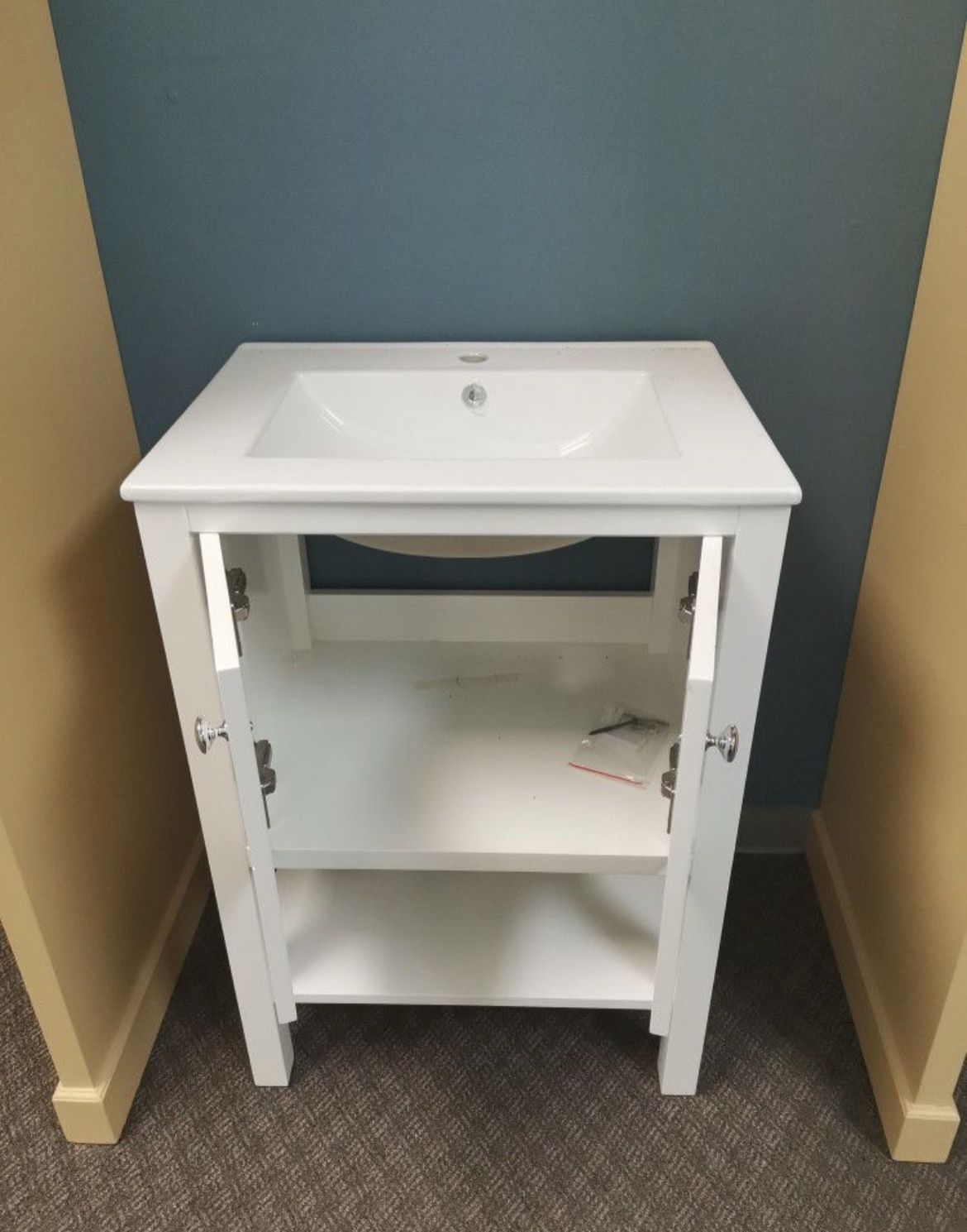 Clearance Vanity Sale 24” White Vanity With Top Included for Sale in