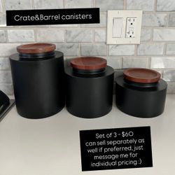 Crate & Barrel Canisters 