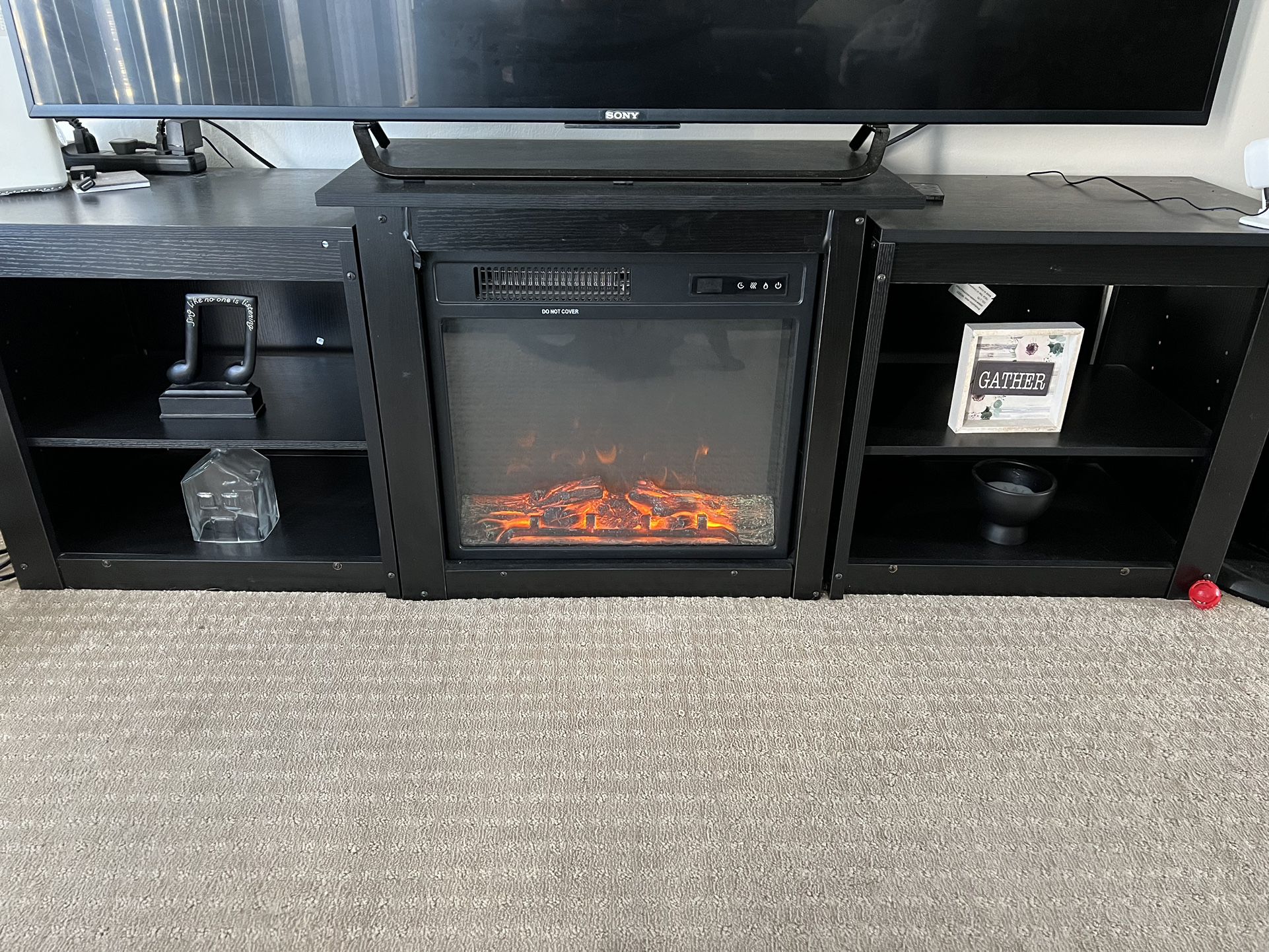 Tv Stand With Electric Fire Place 