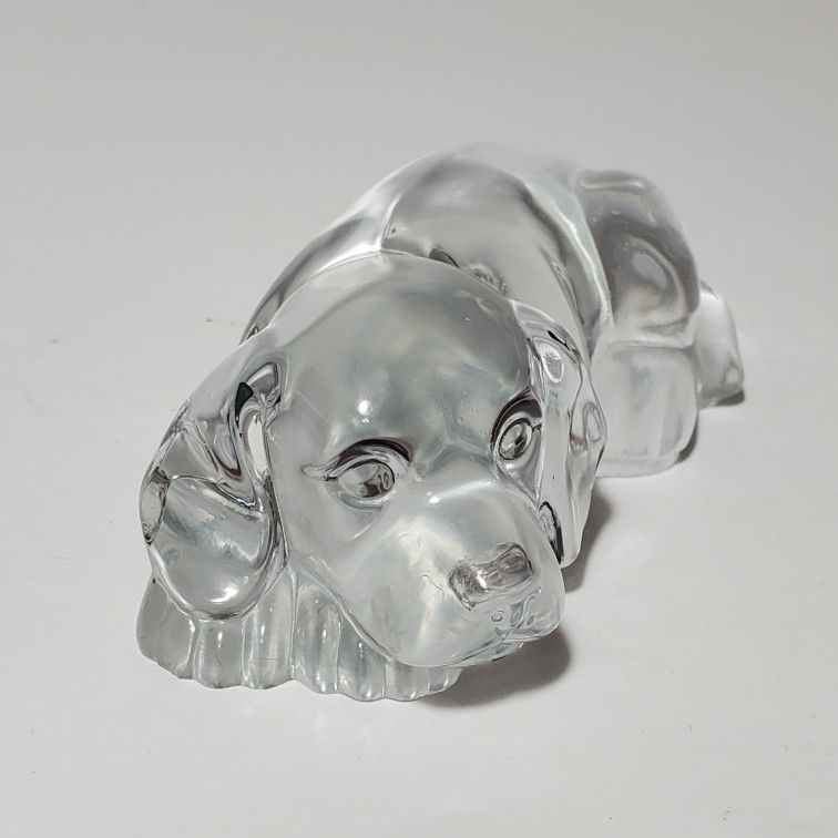 Puppy Dog Glass Figurine Paperweight 