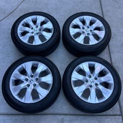 Set of Honda 17in wheels 5x114.3 (5x4.5) Tires 215/55r17 fit Accord civic crv hrv element Acura etc