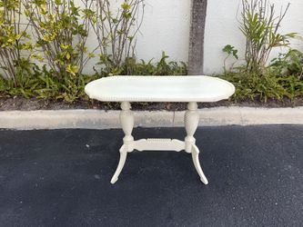 White Entry Table Rustic