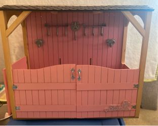 Wooden Toy Horse Stable Playset