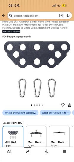 Lat pull down spreader plate for cable machine attachments