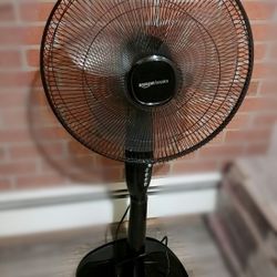 Amazon 16" Floor Fan, 3 Speeds, 3 Modes, Timer, Adjustable, Black, 60W