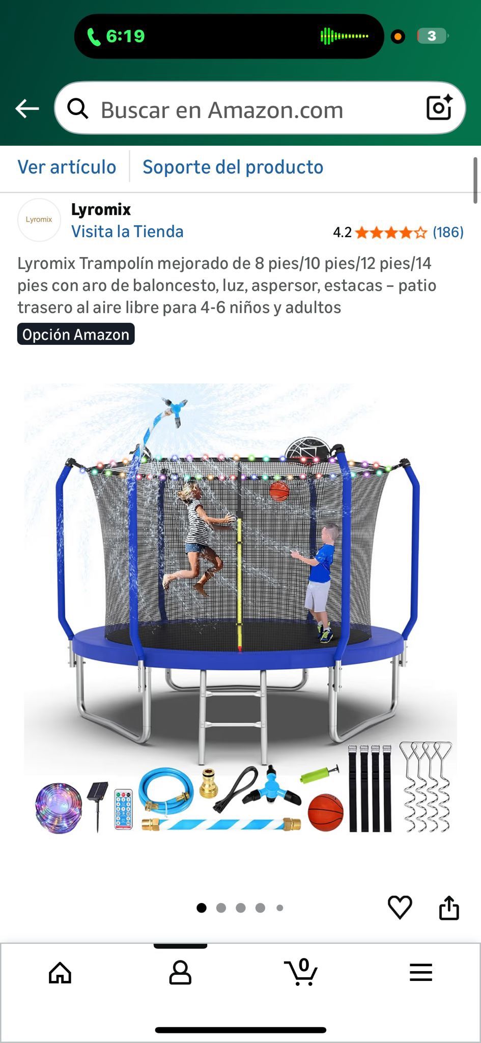 NEVER USED- Kids Trampoline
