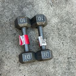 Pair Of 10lbs Dumbbells 