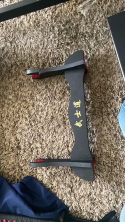Black Wooden Sword Display Stand & sword