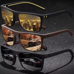 Men’s HD Polarized Driving Sunglasses – Sporty UV Protection Shades 3pk