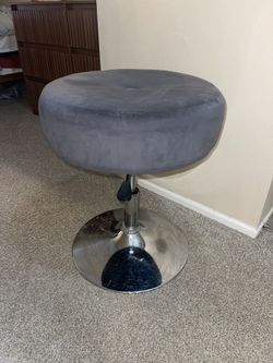 Adjustable Velvet Swivel Stool