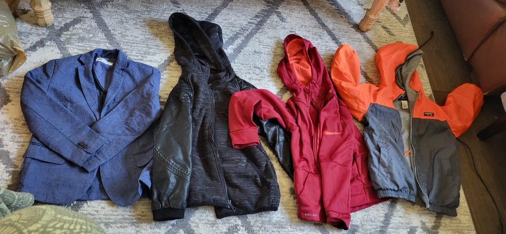 Boys Jackets 5-6 Years, 1 Of Them Nike, Rest Are H&M, Oshkosh And Urban Republic