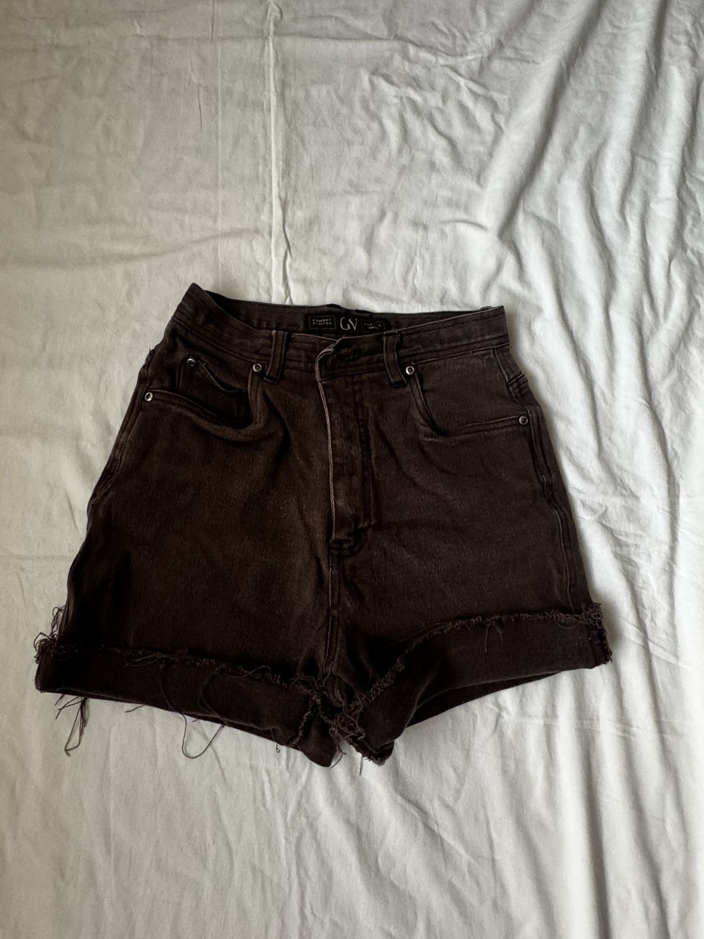 Brown Jean Shorts