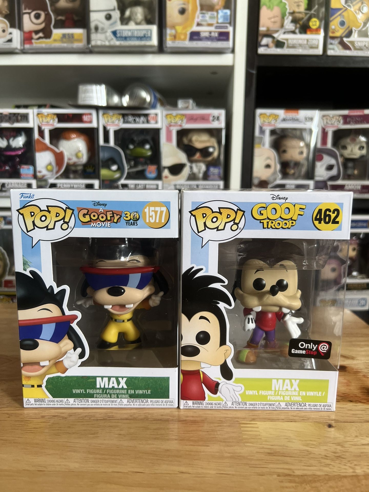 2 Max Goof Funko Pops VAULTED EXCLUSIVE Troop #462 Disney Powerline Goofy Movie