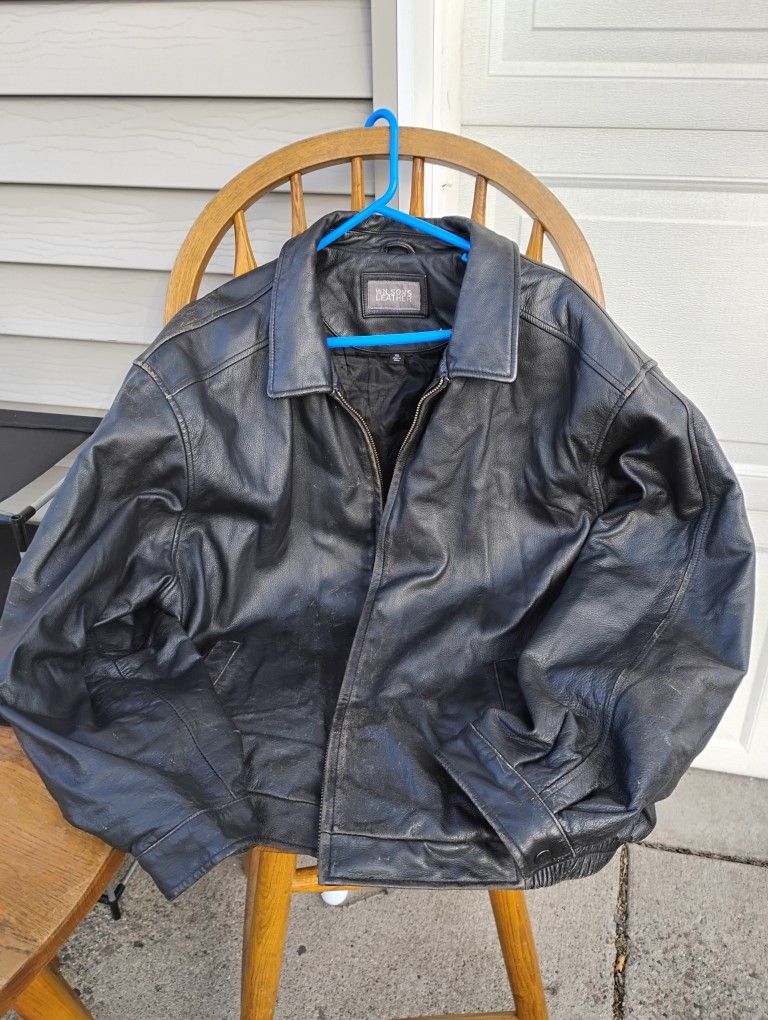 Three Different Leather Coats.