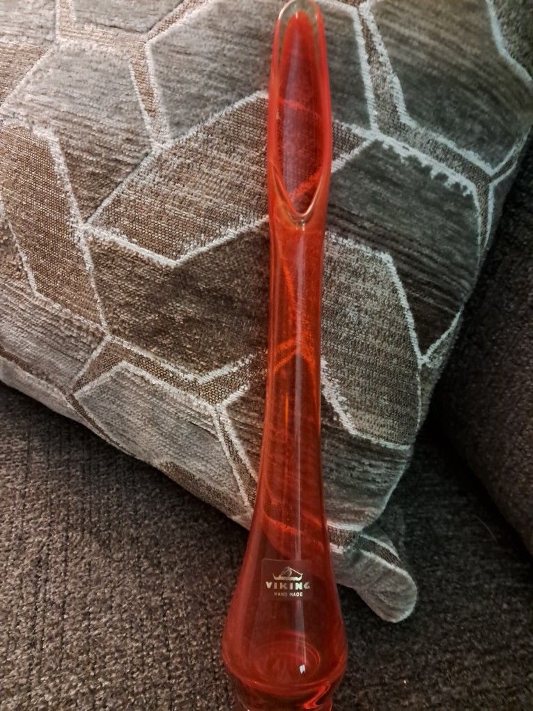 Orange/red Vase 1960s 