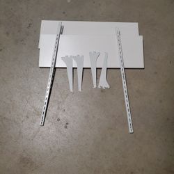 2  24" White Shelves Brackets Supports