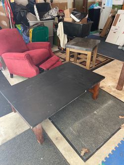 Recliner and 2 tables
