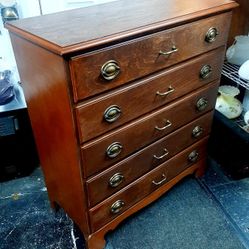 Lea Maple 5 Drawer Bureau / Vintage Chest Of Drawers  / Wooden Dresser