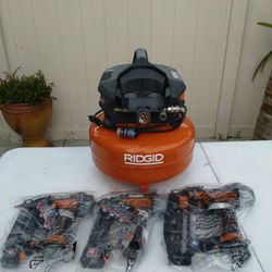 RIDGID 6 Gal 150 Psi Air Compressor 3 Tool Combo Kit 