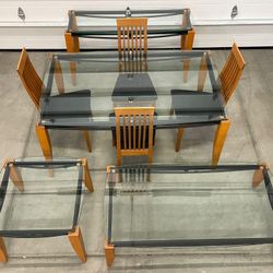 Table Set (Dining w/4 Chairs, plus Coffee, End & Sofa)