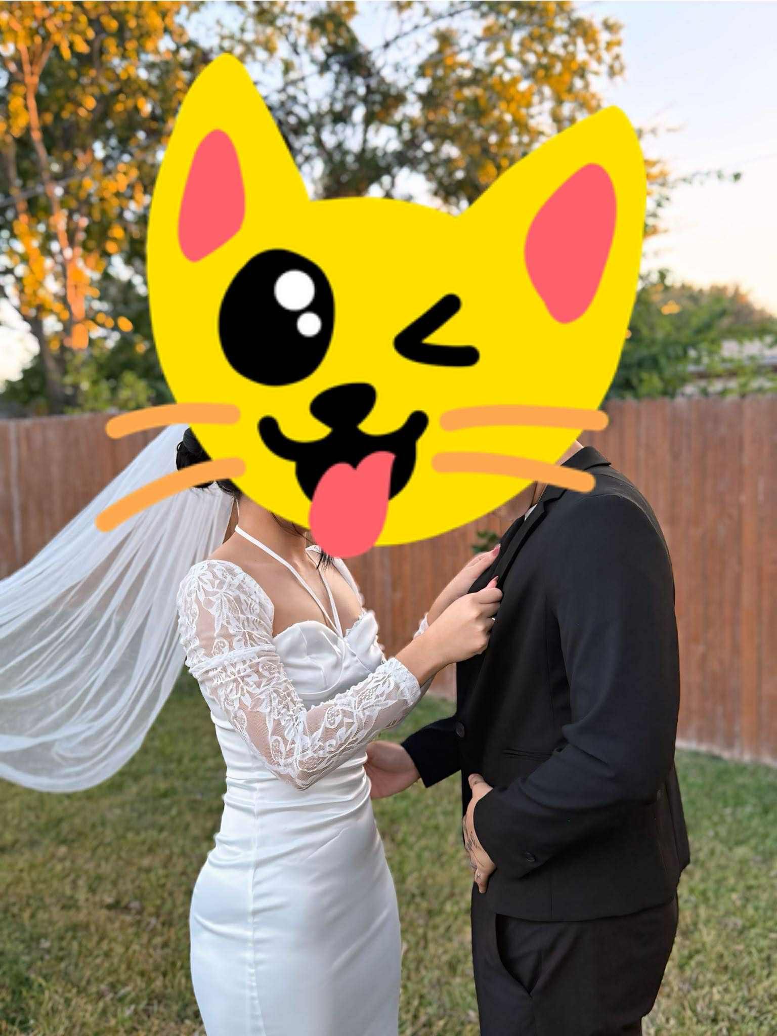 White Dress With Veil