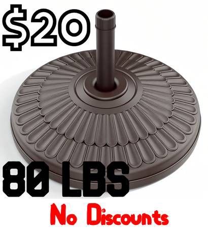 (NEW) Patio Umbrella Base ( Up to 80 lbs )