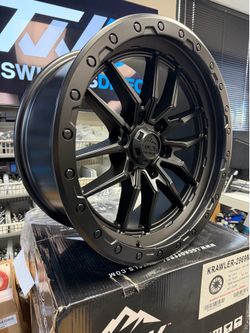 (Set of 4) Lock Off-Road Krawler 20x9 6x5.5" +0mm Matte Black Wheels