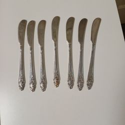 7 PC Evening Star Butter Knifes 