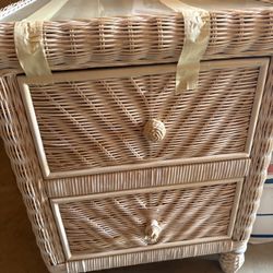 Wicker Bedside Table /Nightstand 
