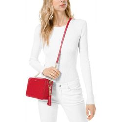 Michael Kors Chain Embossed Leather Camera  Crossbody  shoulder Bag NWOT