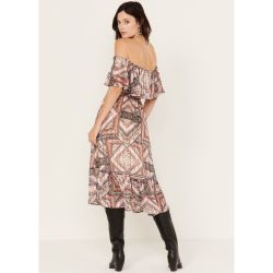 Boot Barn SHYANNE WOMEN'S OFF THE SHOULDER RUFFLE DRESS Size Large