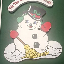 House of Lloyd 1989 Frosty the Snowman Door Hanging
