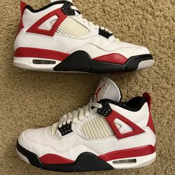 Size 9 (Pre owned, no box) - Air jordan 4 retro red cement