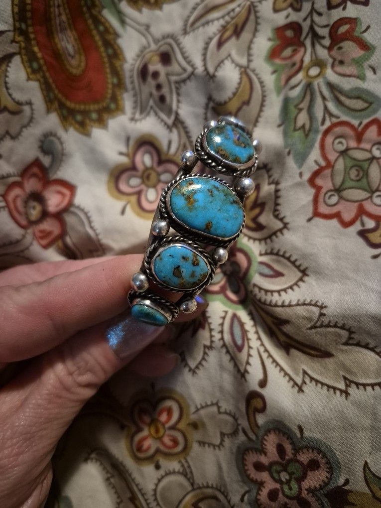 Native American Turquoise Cuff Bracelet 