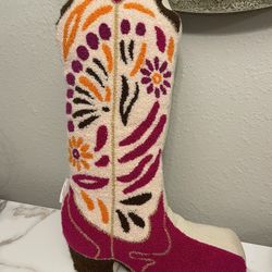 Cowboy Boot Pillow 