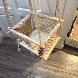 Hand Woven Baby Swing.