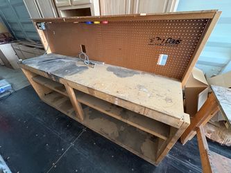 Old desks work bench